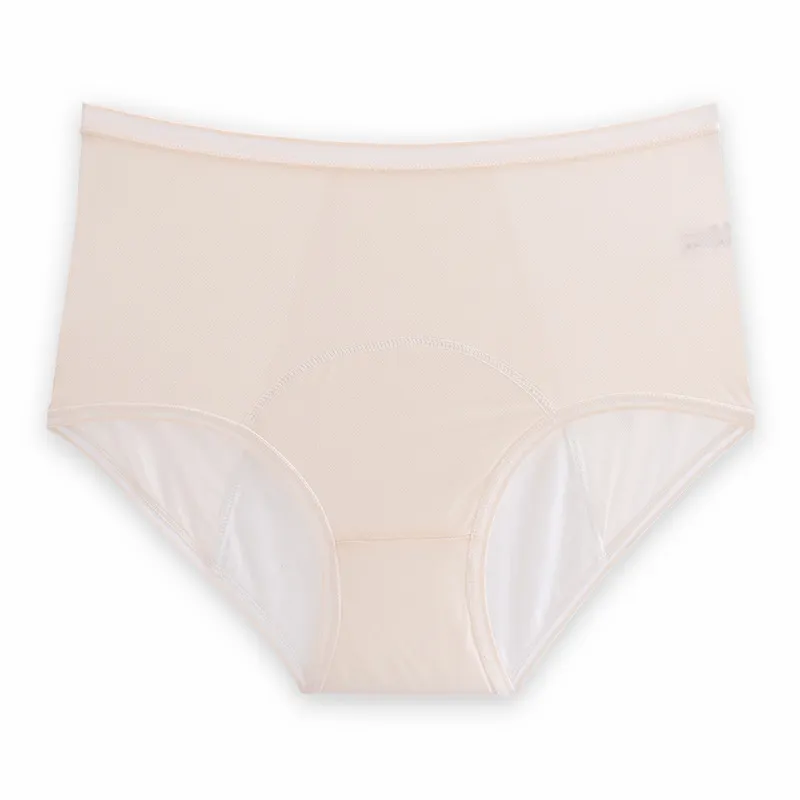 High Waist Leak Proof Ice Silk Panties Plus Size L-6XL