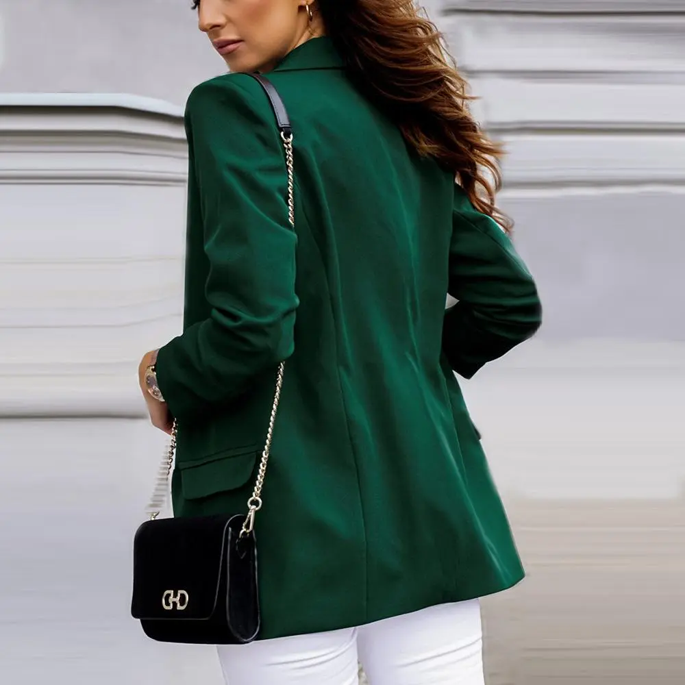 Casual Solid Color Slim Coats