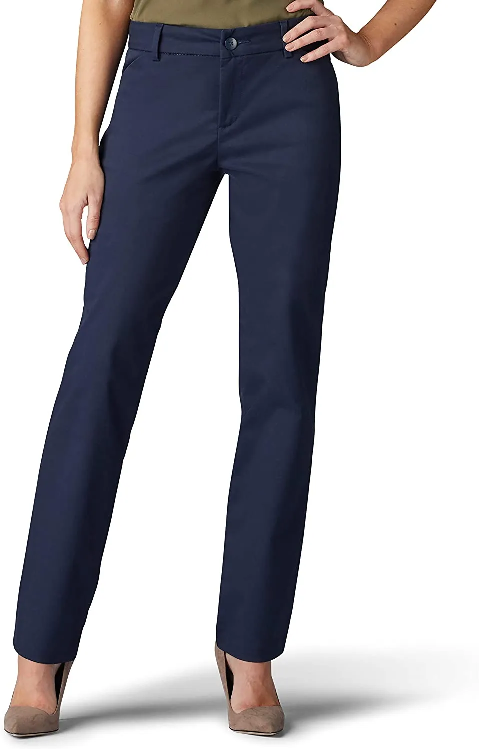 Women's Wrinkle Free Relaxed Fit Straight Leg Pant