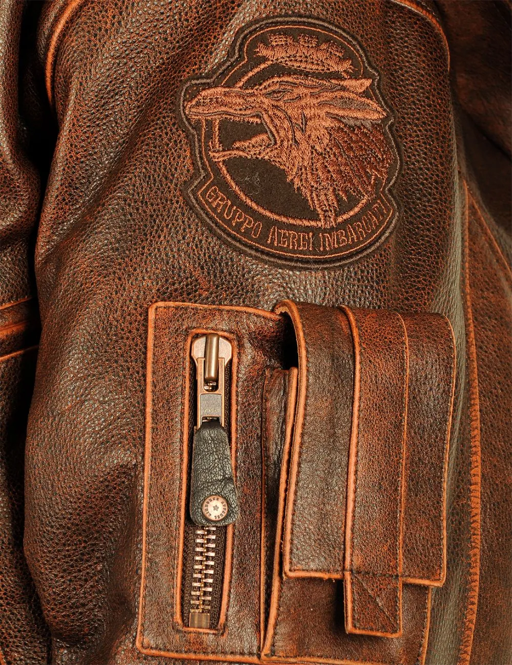HARRIER TOP GUN CAP AVIATOR LEATHER JACKET