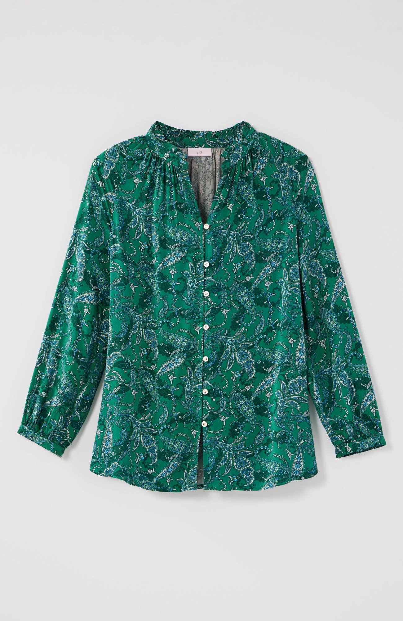 ruffled satin top