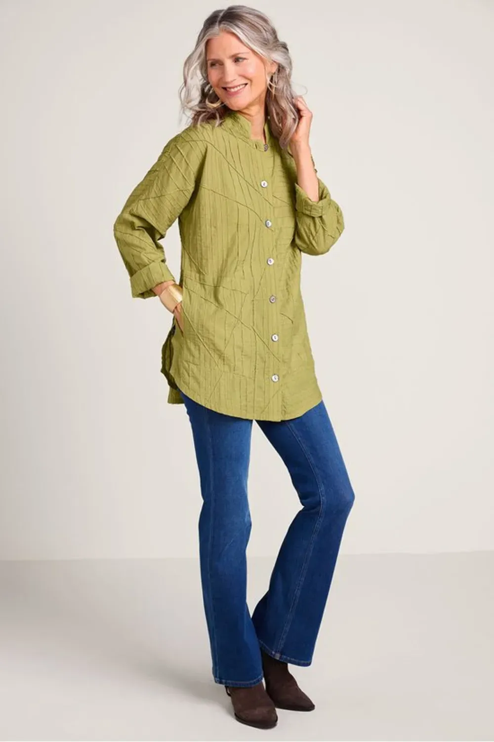 Studio Abstract Long Sleeve Big Shirt