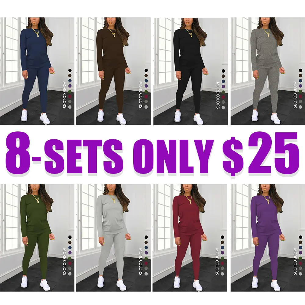 Women's Solid Long Sleeve Top & Pants Set – Minimalist, Casual, Comfy Outfit for Daily Wear.