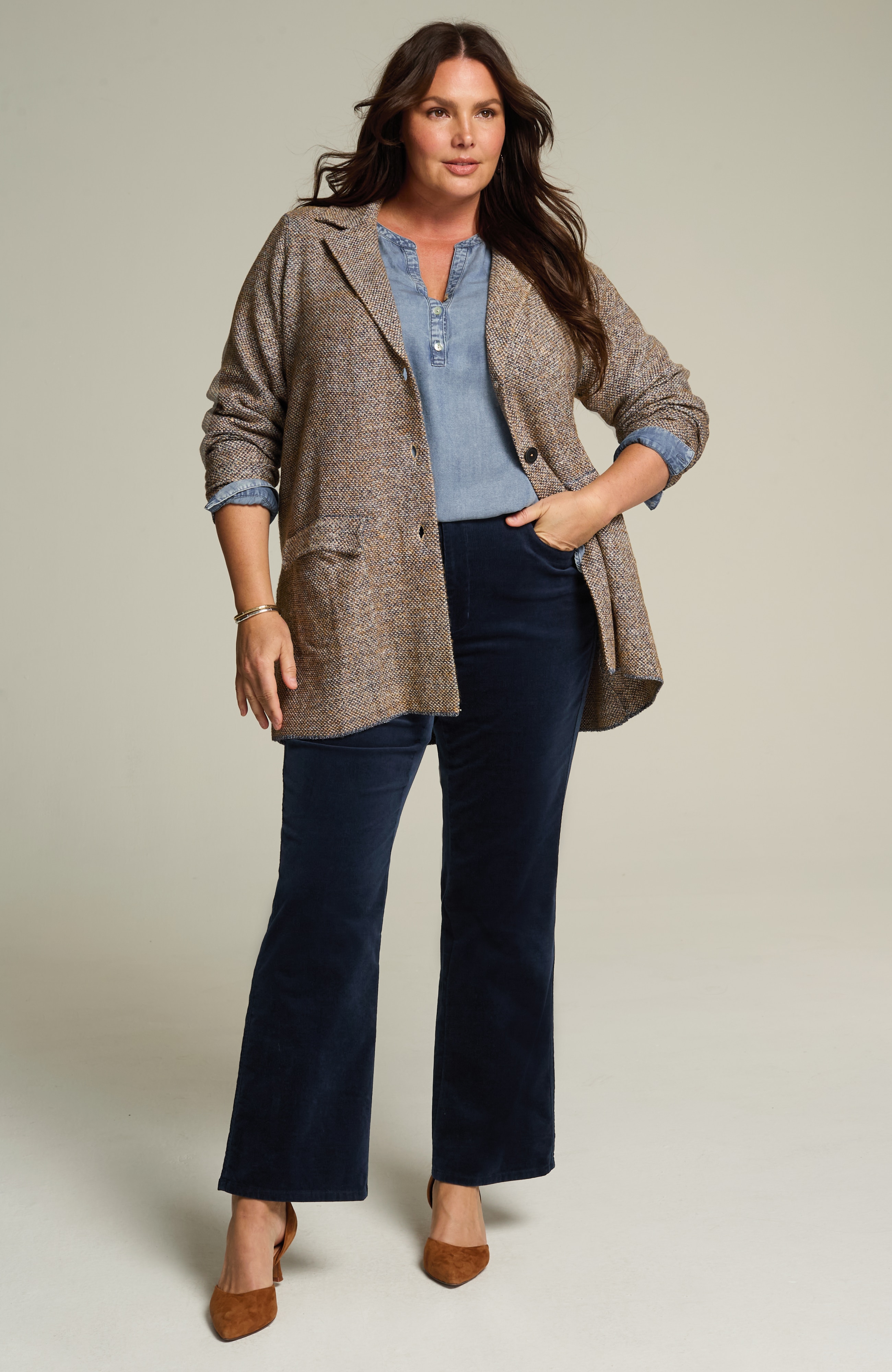 Trimmed Indigo Top