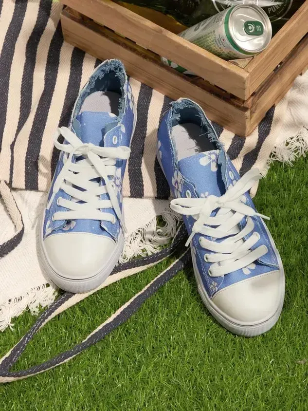 All Season Canvas Sneaker Heel Casual Flats