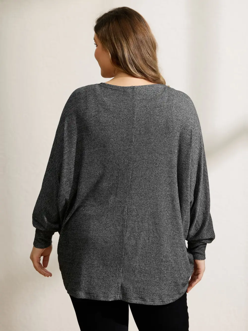 Stretchy Curvy Hem Open-Front Cardigan