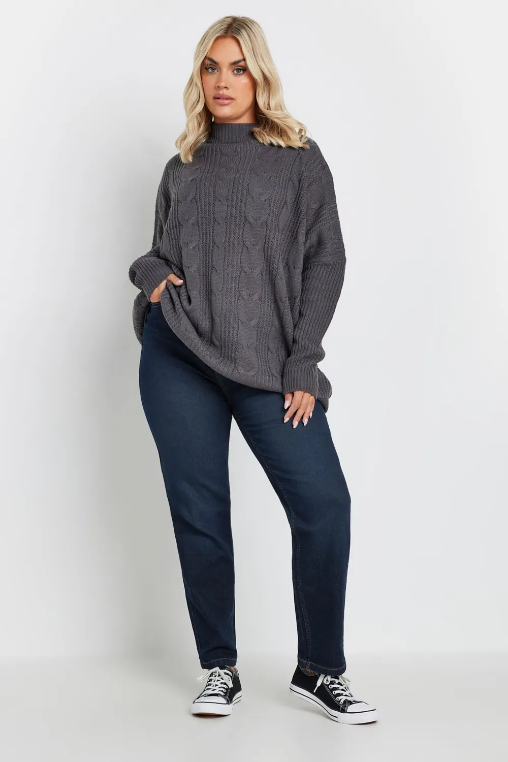 YOURS Curve Mid Blue Straight Leg RUBY Jeans