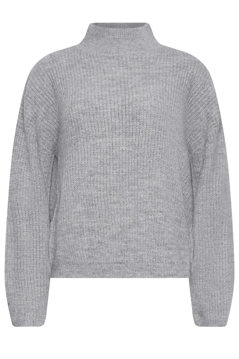 LTS Tall Dark Purple Funnel Neck Knitted Jumper