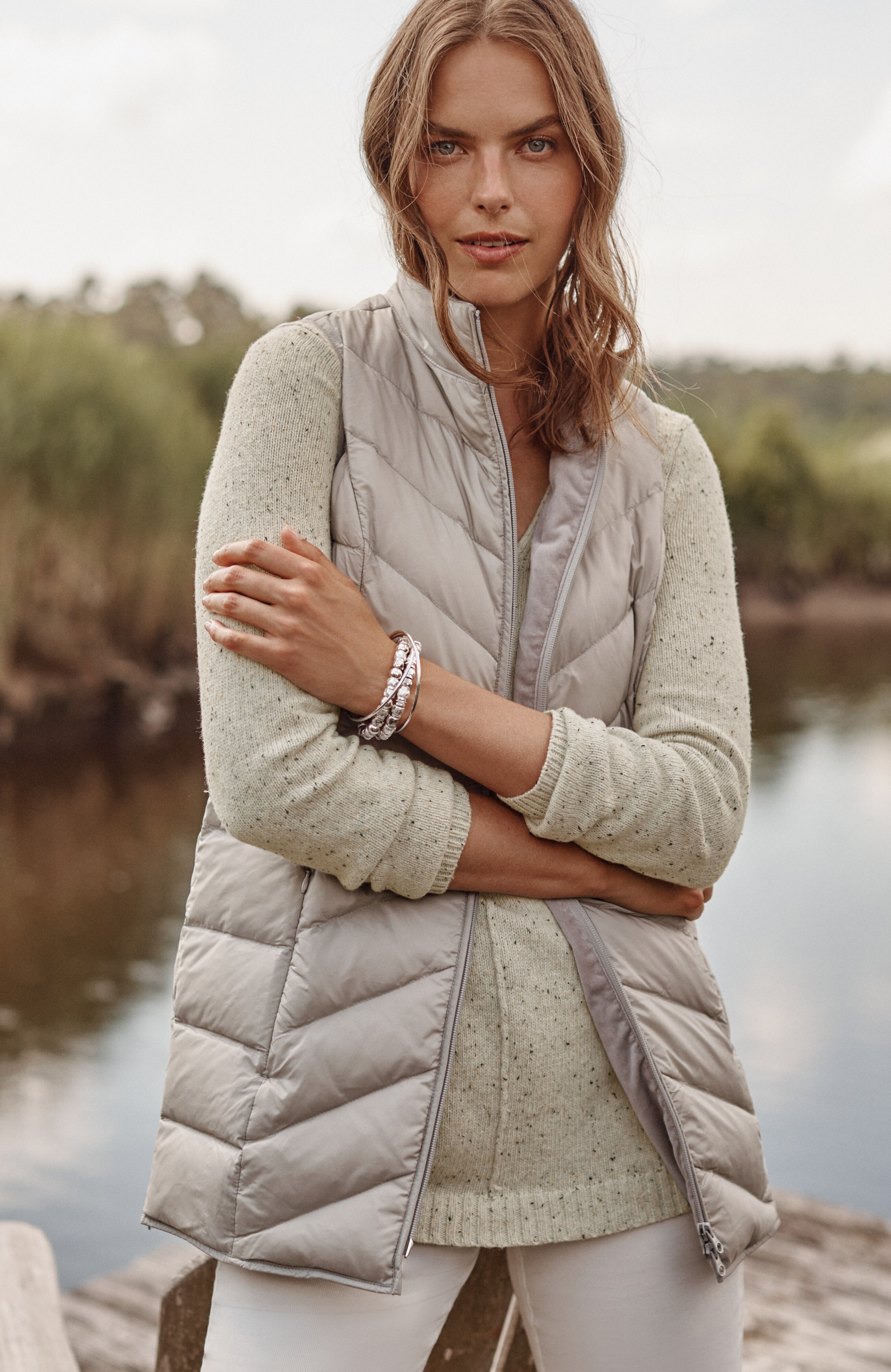 Tweeded-Cotton Sweater Tunic