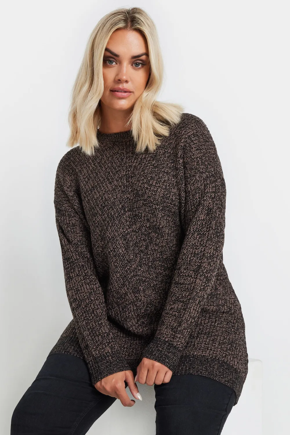 YOURS Curve Pink Essential Knitted Jumper