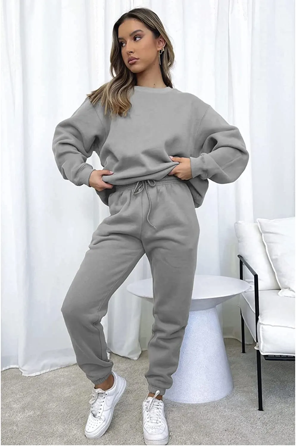 (🔥Clearance) Sweatsuits for Women Set 2 Piece Jogging Suit Long Sleeve Pullover Sweatshirts Sweatpants Tracksuit Casual Outfits
