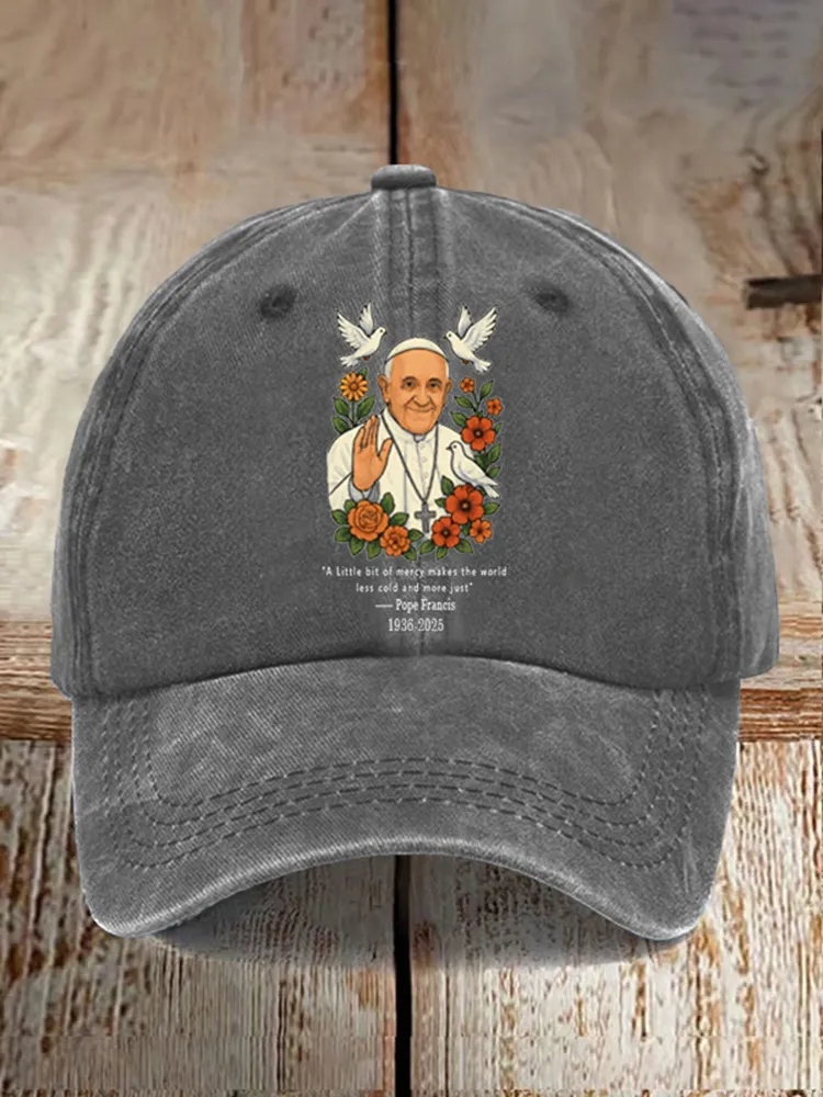 Men And Women's A Little Bit Of Mercy Makes The World Less Cold And More Just 1936-2025 Washed Baseball Cap