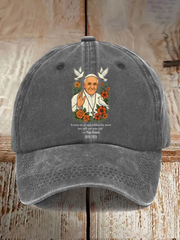 Men And Women's A Little Bit Of Mercy Makes The World Less Cold And More Just 1936-2025 Washed Baseball Cap