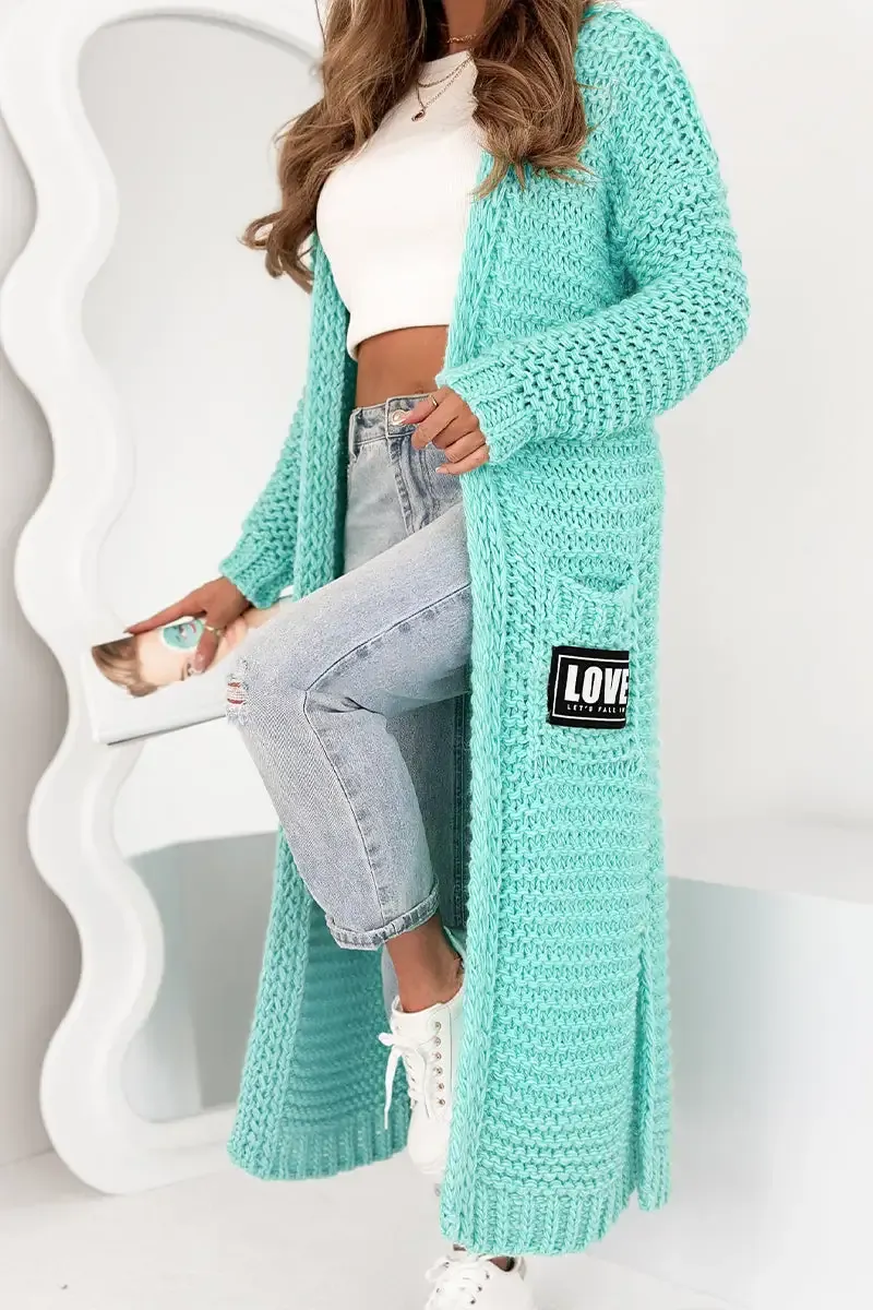 Women's Knitted Casual Long Cardigan