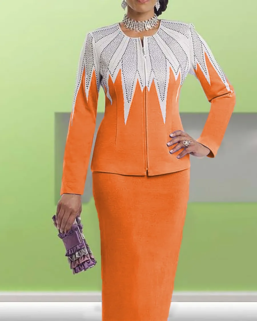 Casual Elegant Contrast Print Versatile Dress