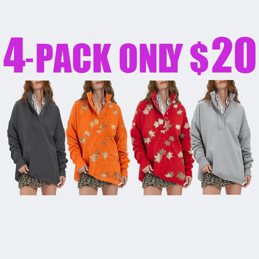 Women’s Maple Leaf Camo Hoodie – Oversized Fall Pullover