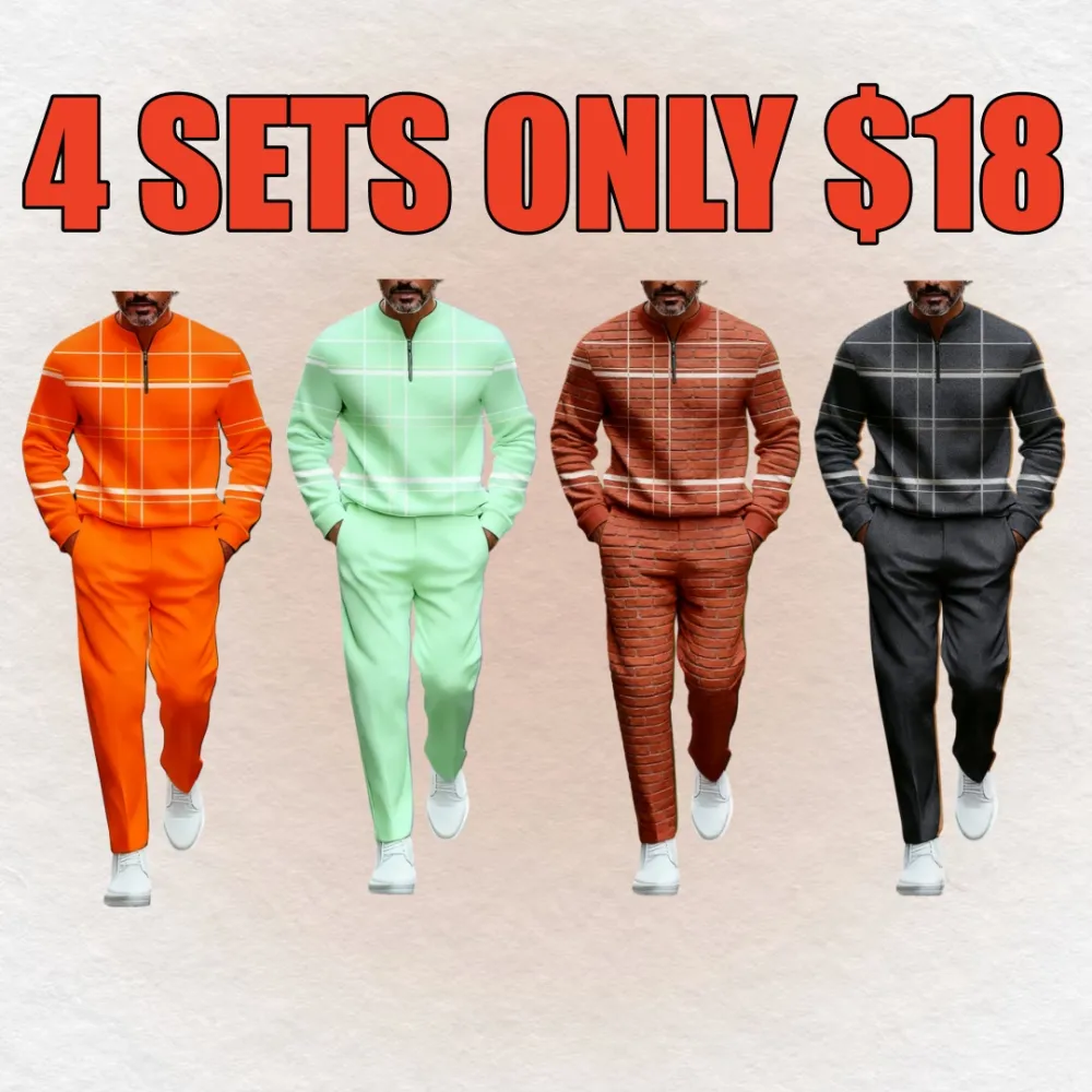 Men's 2-piece lightweight business casual sportswear