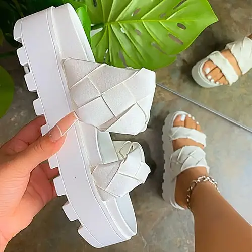 Women's Sandals Summer Flat Shoes 2021 Female Casual Wedge Slides Sandal Woman Platform Shoes Ladies Outdoor Beach Footwear
