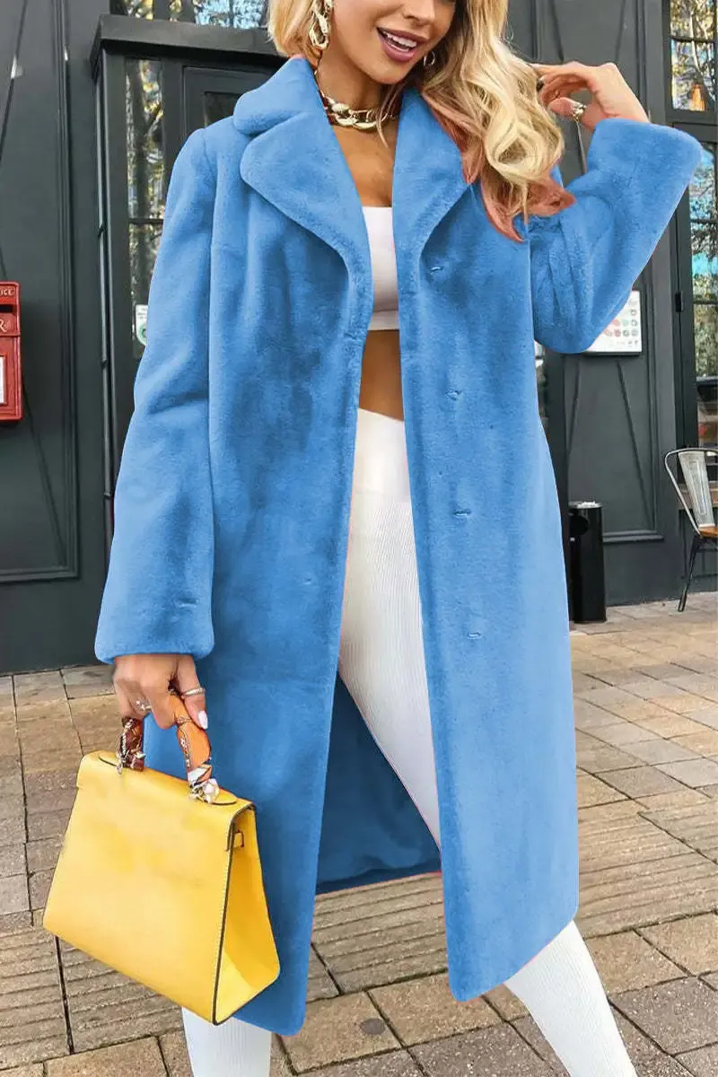 Chic Plush Wrap Coat