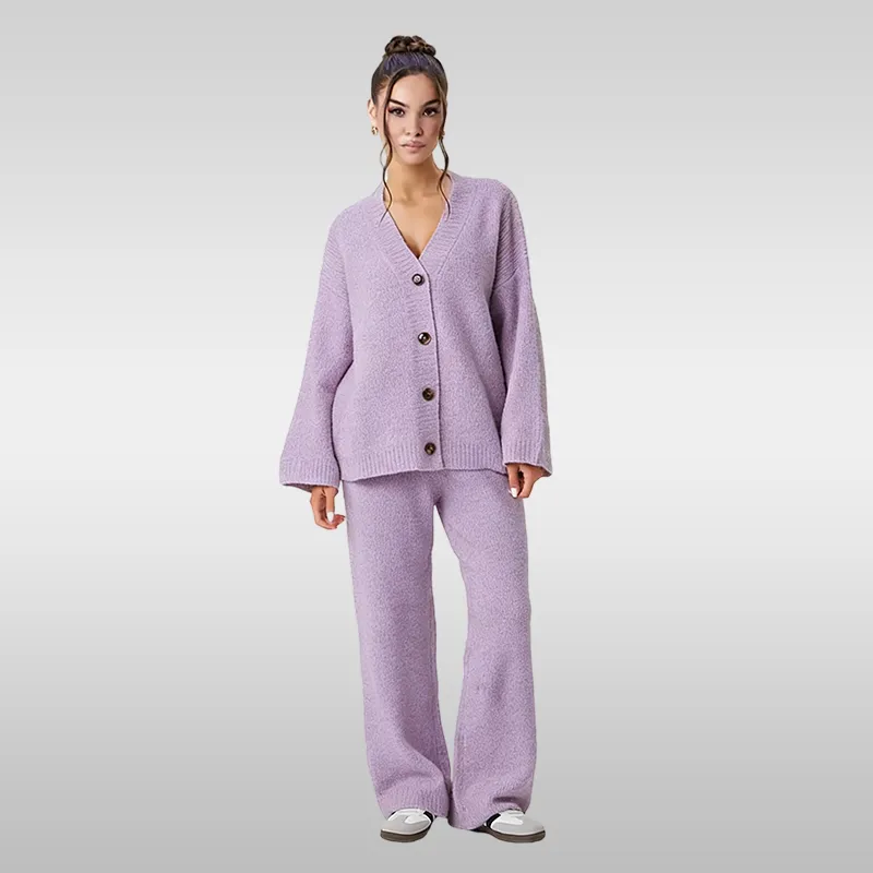 Women's Slouchy Solid Color Two Piece Outfits