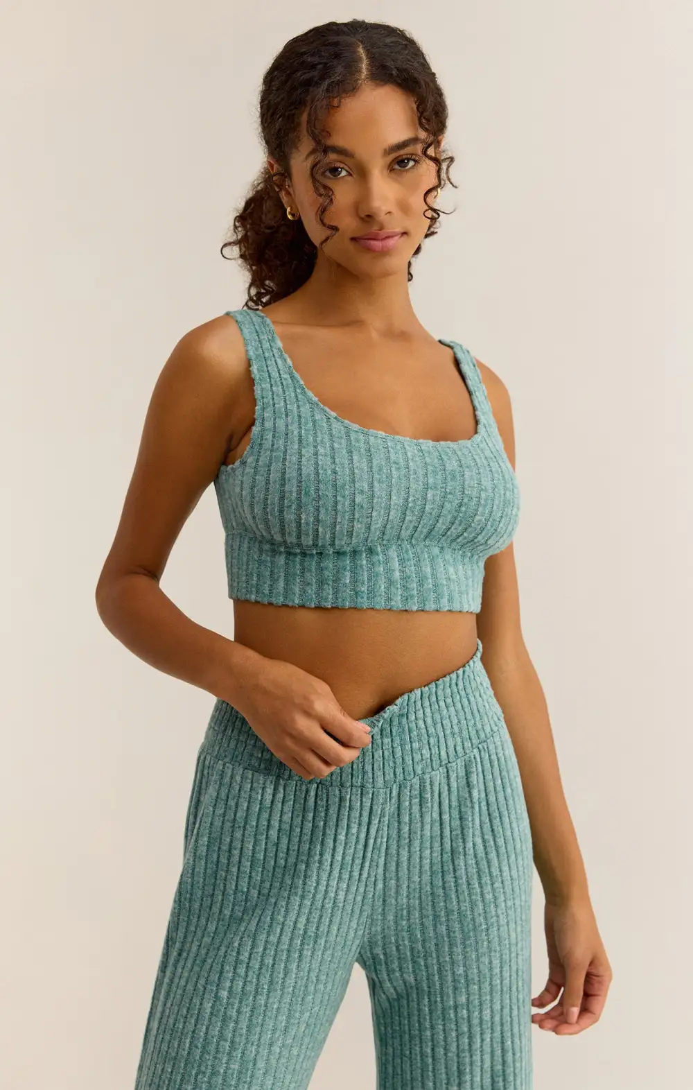 Zoe Silky Rib Tank Bra
