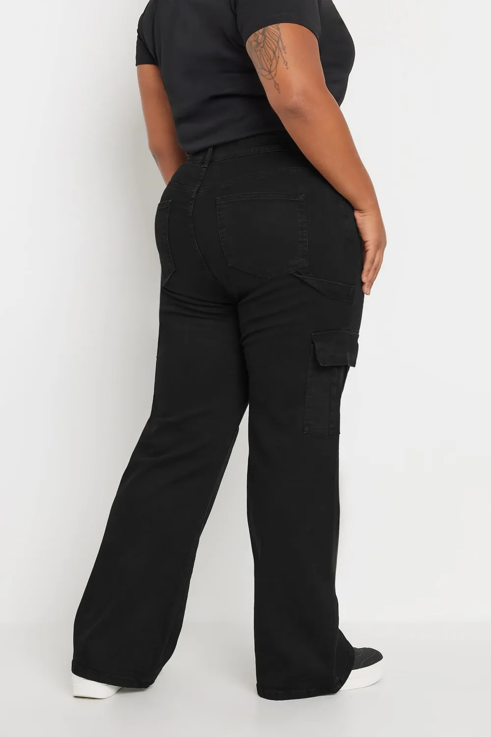 YOURS Curve Black Cargo Jeans