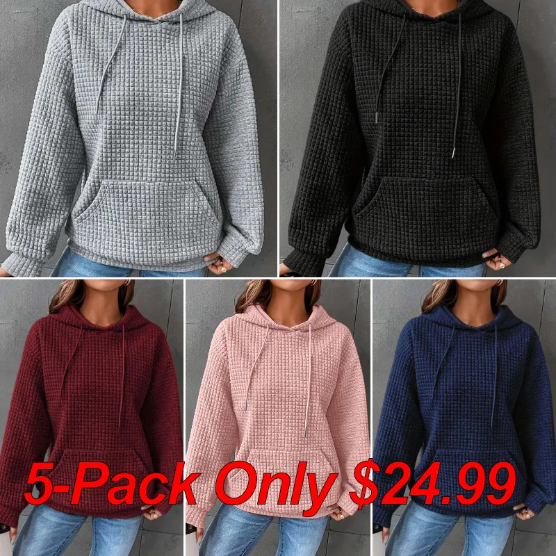 Plain Casual Hoodie Sweatshirt
