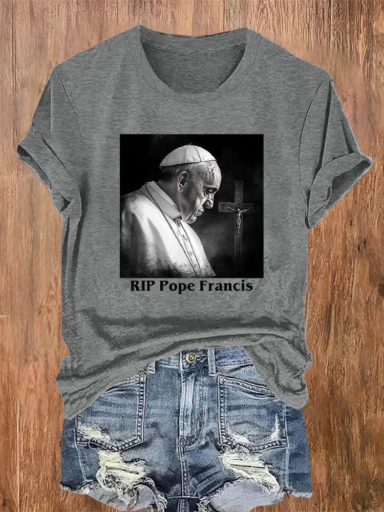 Women's Rip 1936-2025 Print Short Sleeve Round Neck Cotton T-Shirt