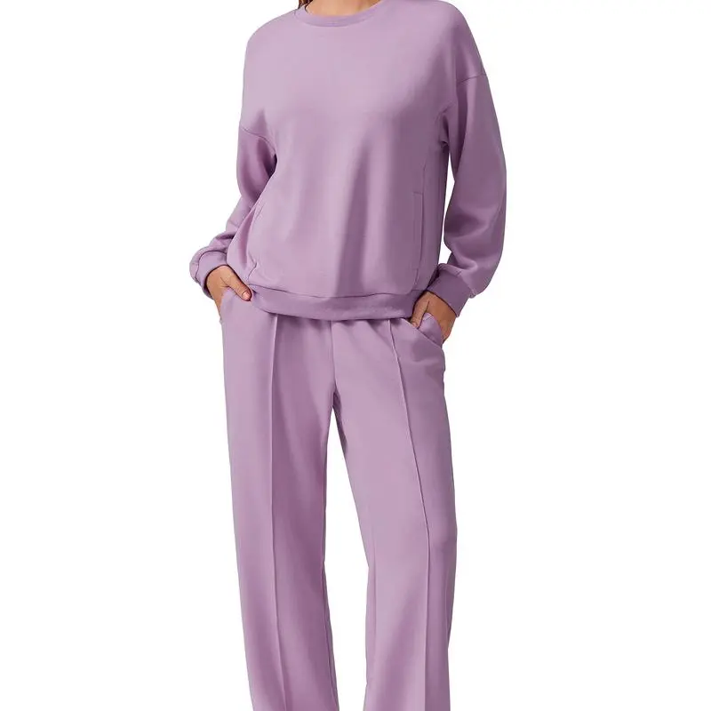 2-Piece Long Sleeve Sweatshirt & Pants Set