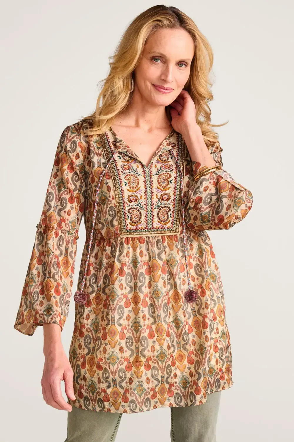 Sol Reflection Bracelet Sleeve Tunic & Tank