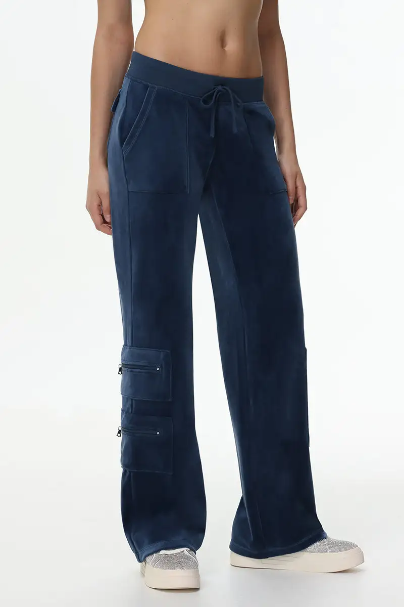 Cargo Snap Pocket Velour Pants