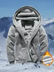 Zip-up Slant Pockets Hooded Jacket, Casual Thermal Long Sleeve Jacket, Women's Clothing
