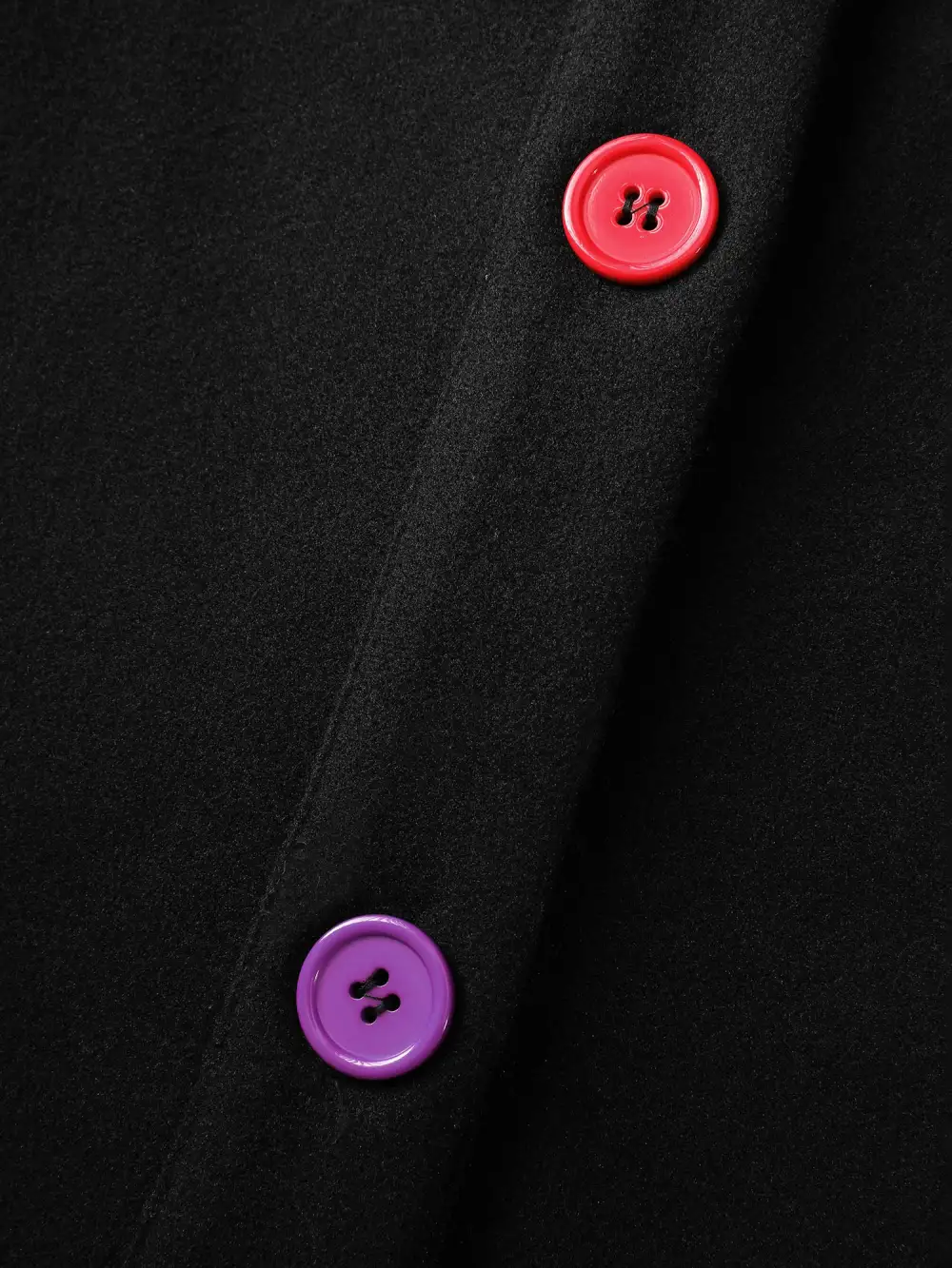 Colorful Buttons Hooded Pocket Coat