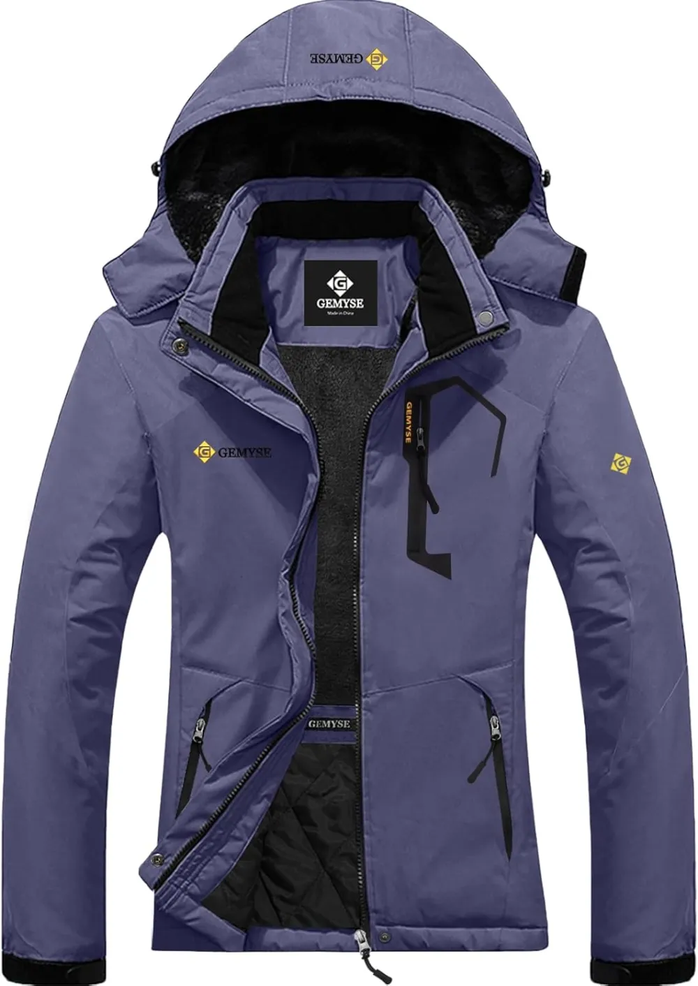 Women's Ski Snow Jacket Warm Winter Waterproof Coat Snowboard Rain Jacket Hooded Windproof Windbreaker