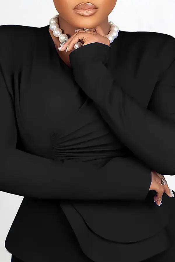  Glamorous Layered Peplum Pant Suit