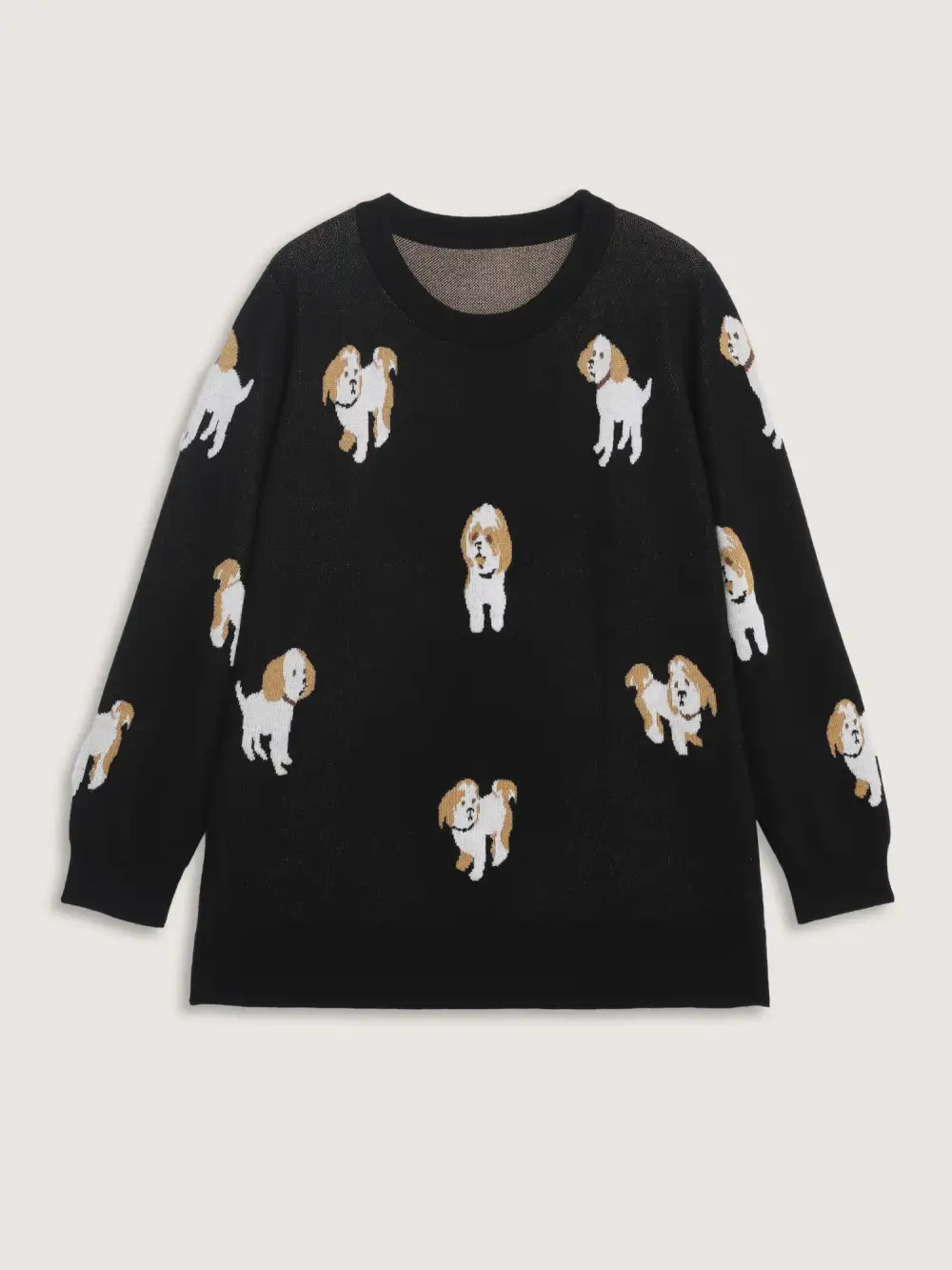 Puppies Everywhere Round Neck Pullover