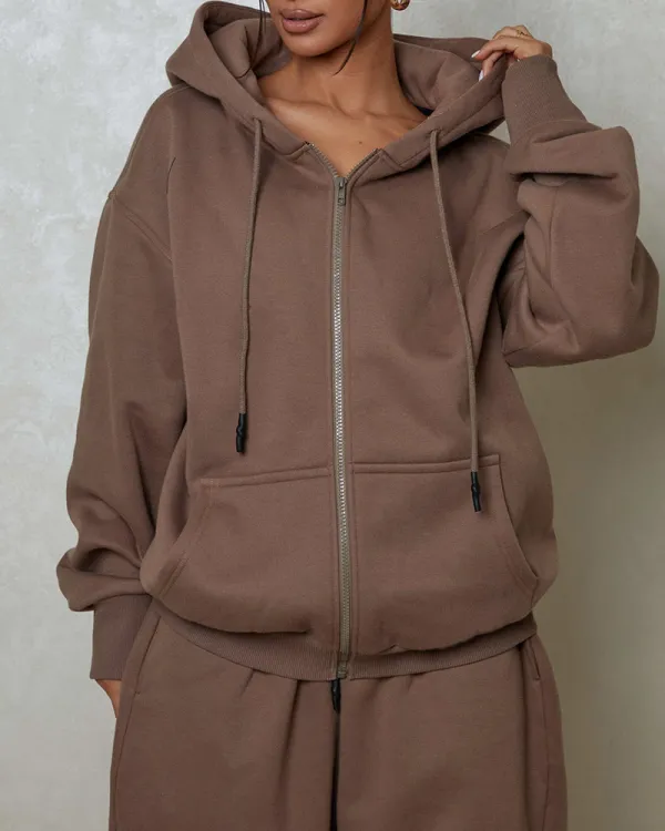 Zip Loose Hooded Tracksuit
