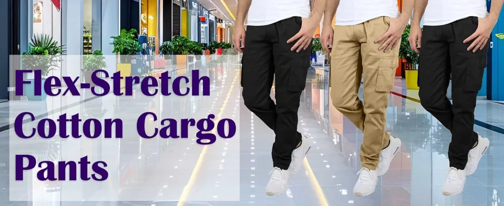 Men's Flex Stretch Cotton Cargo Pants