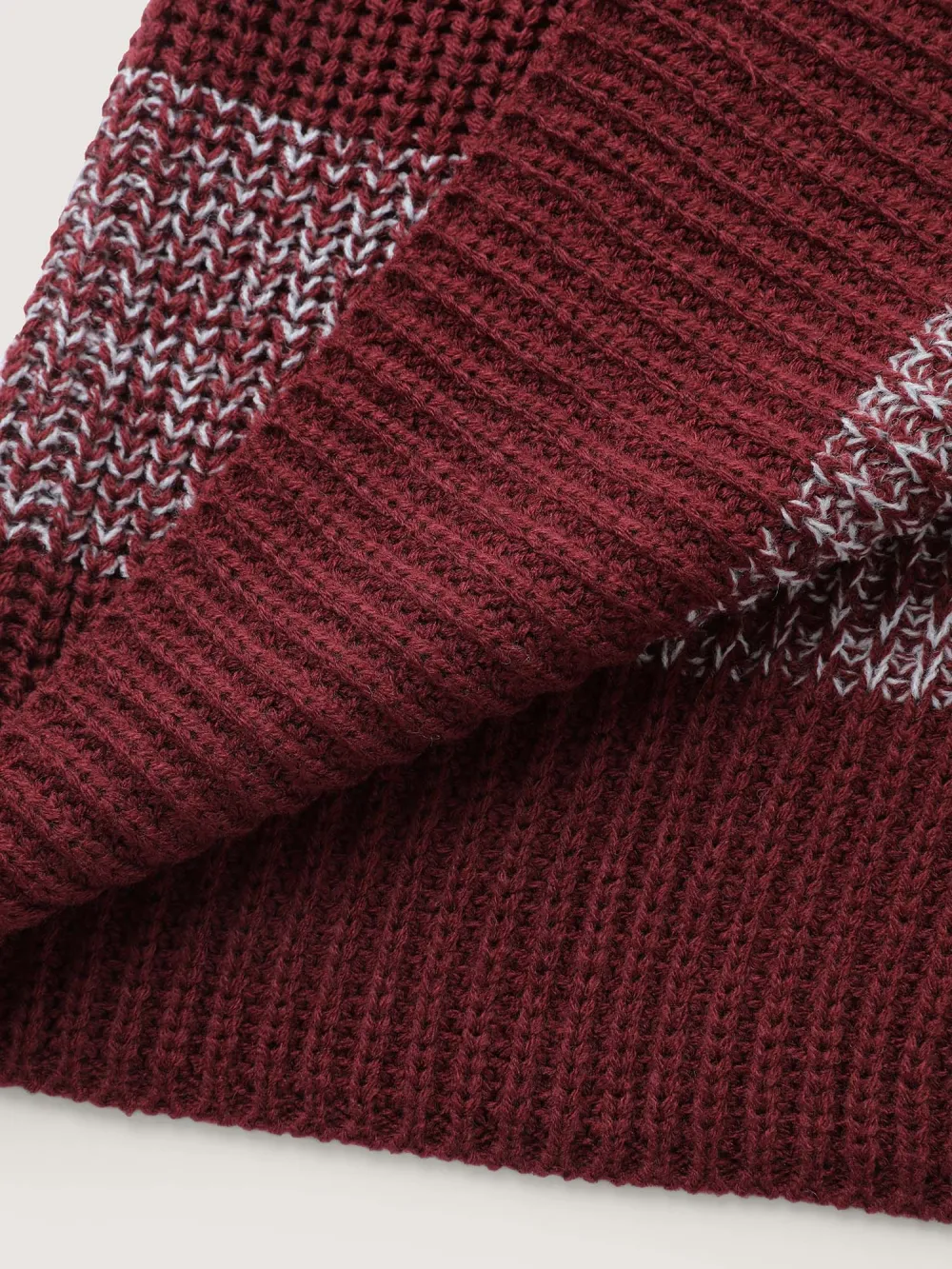 Colorblock Buttons V-Neck Knit Cardigan