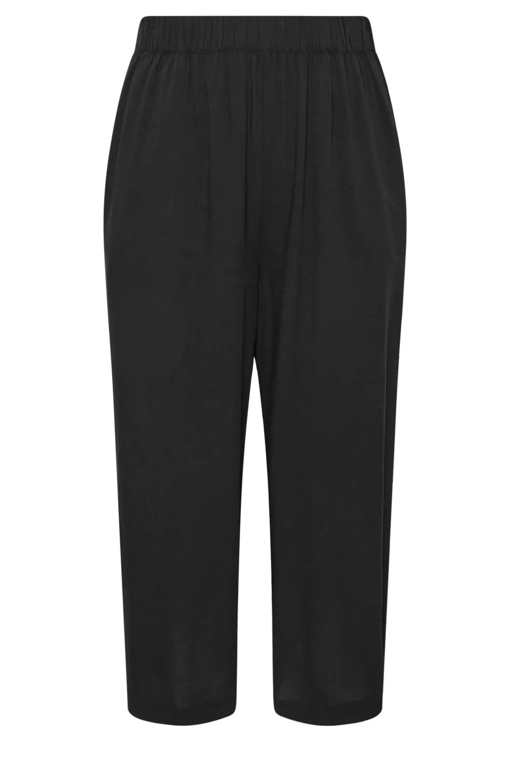YOURS Curve Green Leaf Print Cropped Trousers