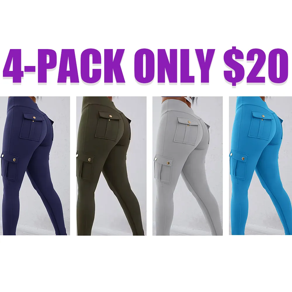 Women's High-Waist Butt-Lifting Cargo Leggings