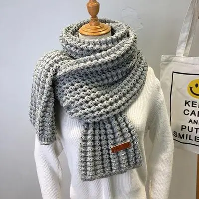 New Winter Knitted Scarf Fashion Women Warm Pashmina  Thickened Wool Scarf