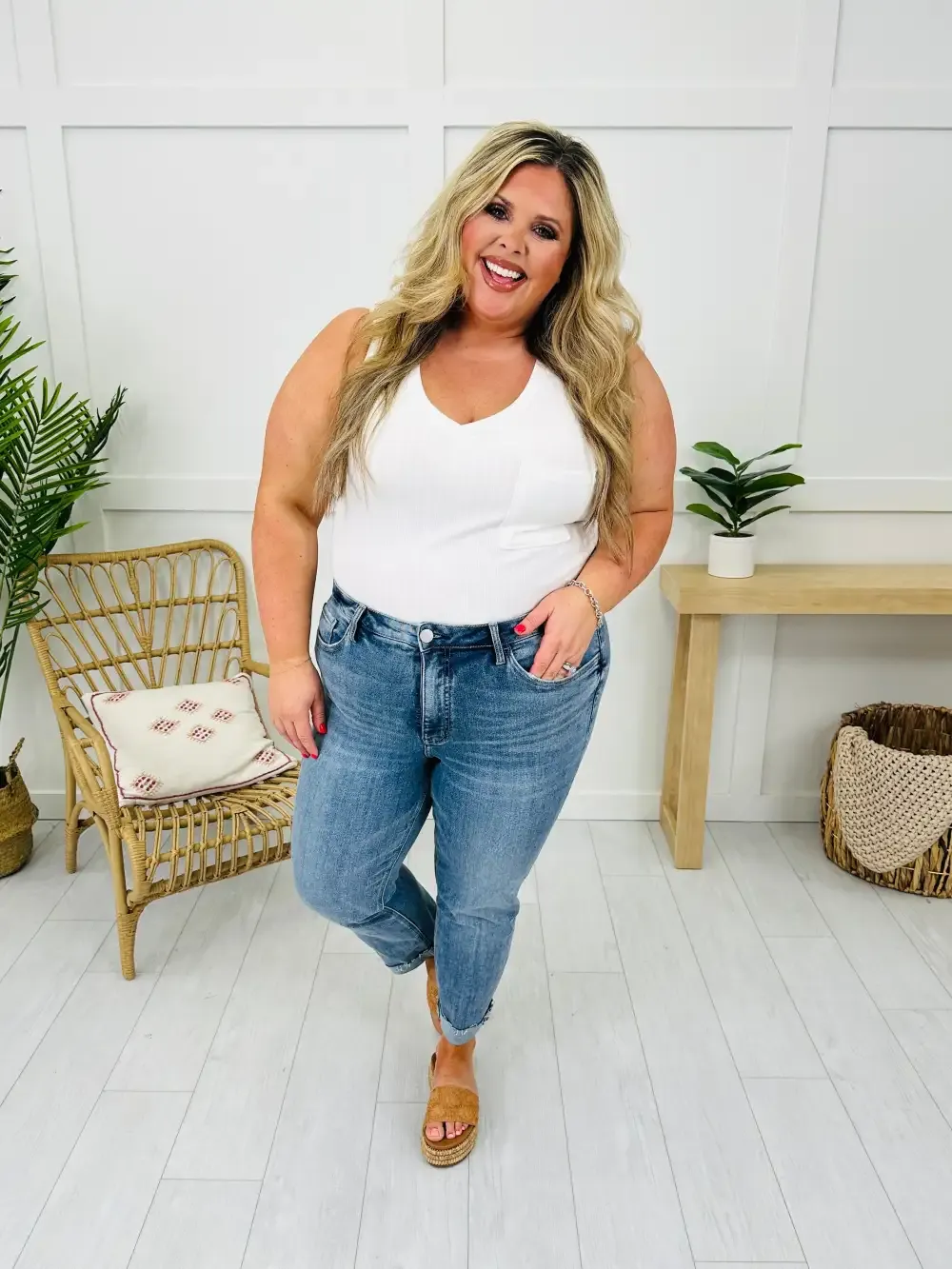 Stick With You Tummy Control Boyfriend Jeans