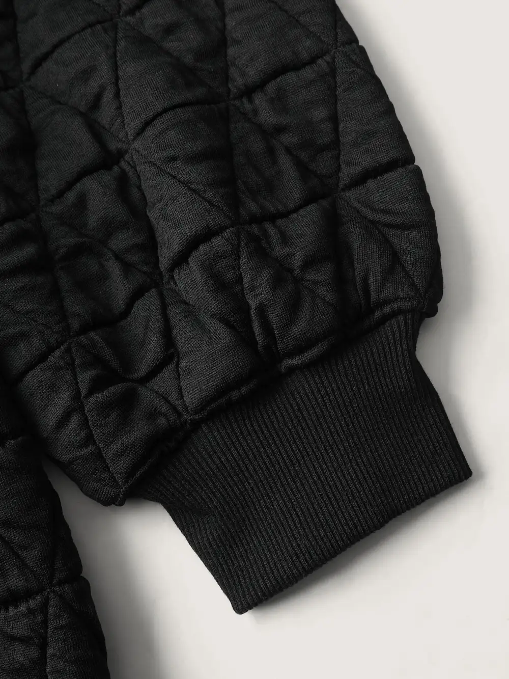 Quilted Cotton Placket Button Sweatshirt