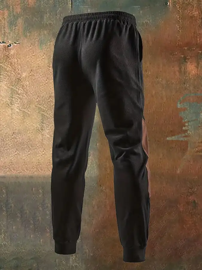 Men'S Casual Contrast Color Faith Sweatpants