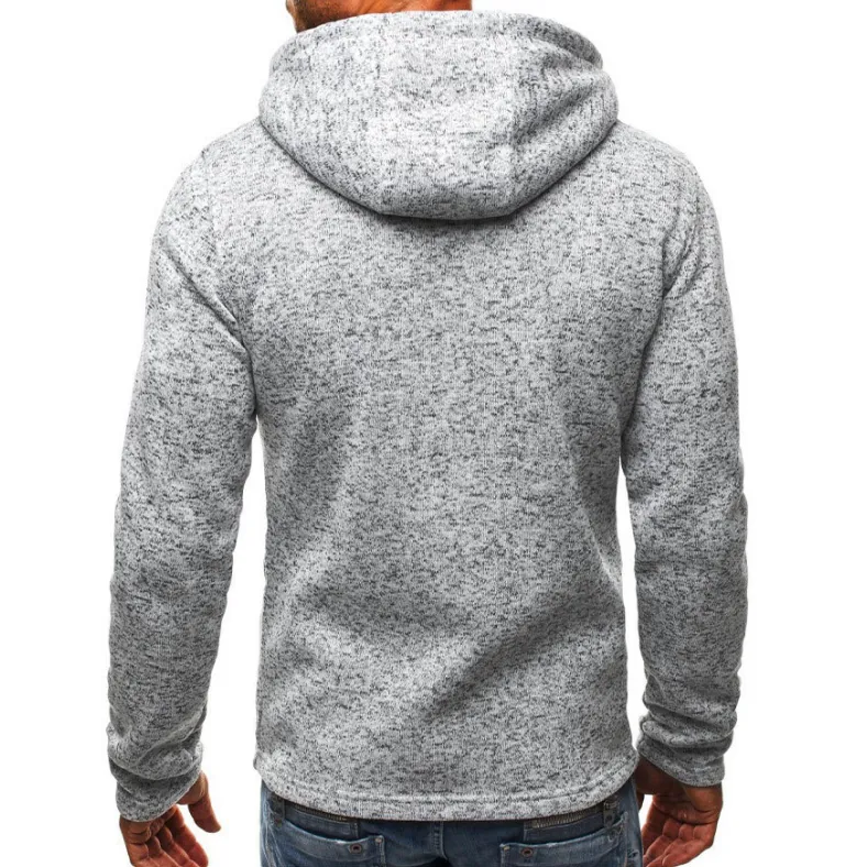 Men's Sports And Leisure Plus Fleece Hooded Cardigan Jacket