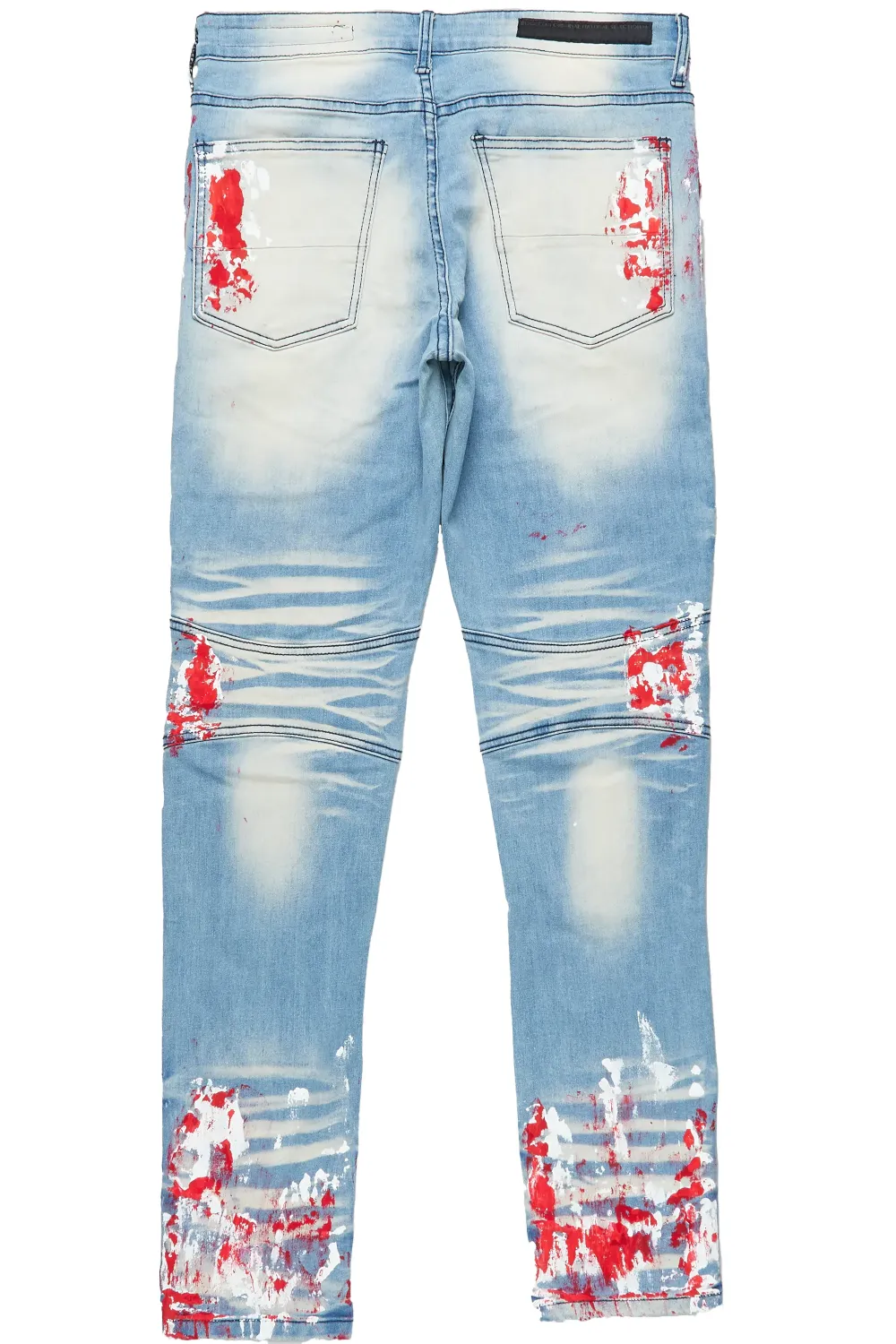 Kodak Blue/Red Painter Biker Jean