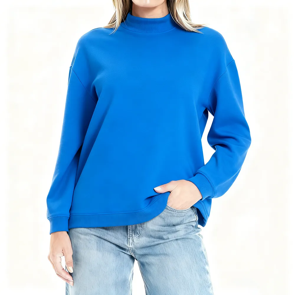 Women's Cozy Mock-Neck Tunic Sweater