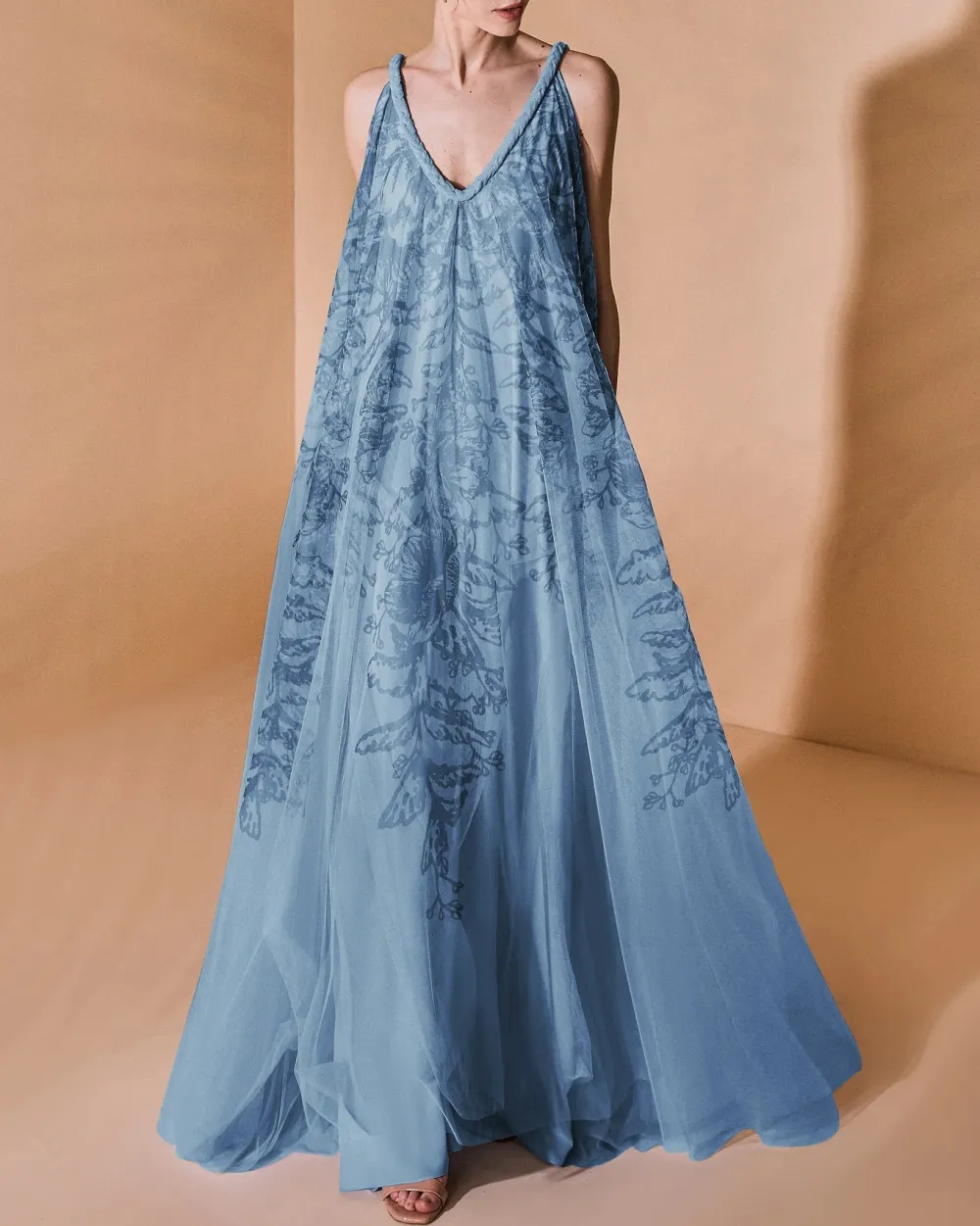 V-neck suspender dress