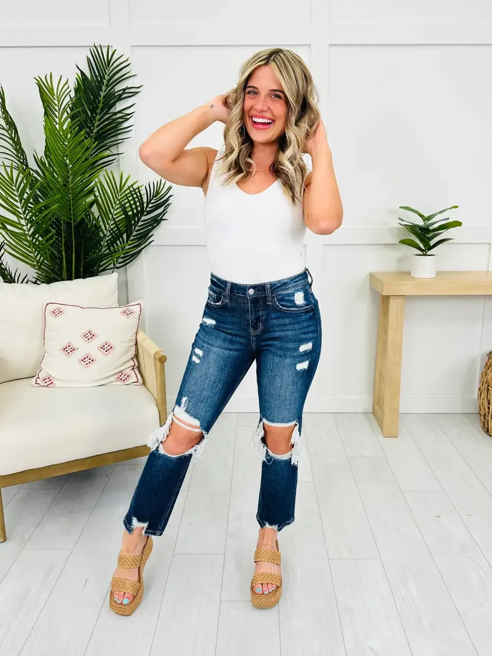 You're My Lover 2.0 Cropped Straight Leg Jeans